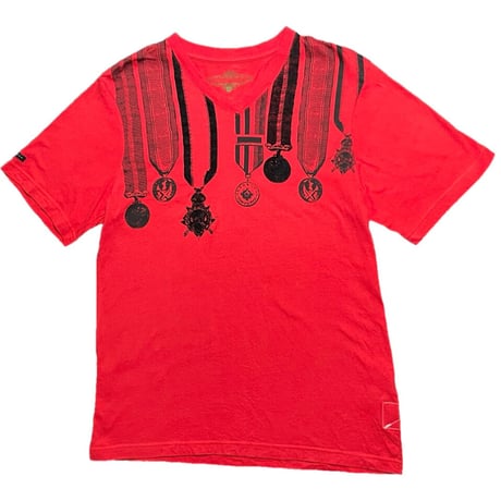 Sean John 赤 シャツ 未使用タグ付き 90-00's USA製 Sean John Printed T-Shirt L / ショーンジョン Tシャツ