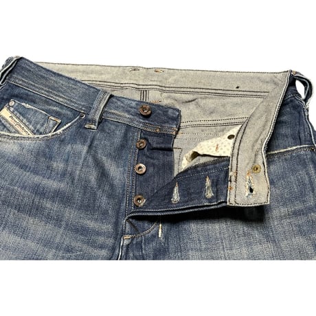 MADE IN ITALY製 DIESEL デニムハーフパンツ インディゴ W30サイズ