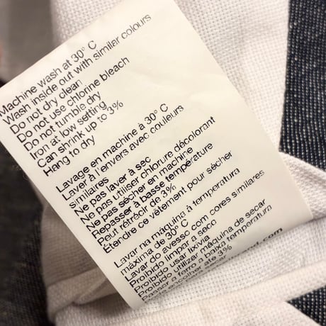 MADE IN ITALY製 Care label Premium Garment デニムダブルテーラードジャケット インディゴ Sサイズ