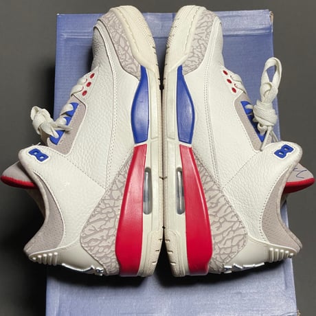箱、黒タグ、納品書付き NIKE AIR JORDAN3 INTERNATIONAL FLIGHT スニーカー トリコロール US8/26cm
