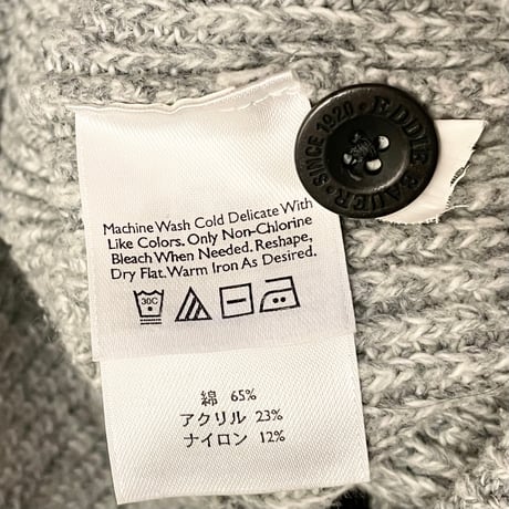 Eddie Bauer ヘンリーネックセーター グレー Mサイズ