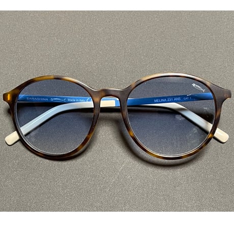 展示品渡し ★新品★ MADE IN ITALY製 SARAGHINA MELINA 231-AN5 サングラス べっ甲色 ブルーレンズ