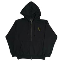 ★新品★ Ultimate Star 刺繍入り 15オンス裏起毛ヘビーウェイト フルジップパーカー ブラック M～XLサイズ