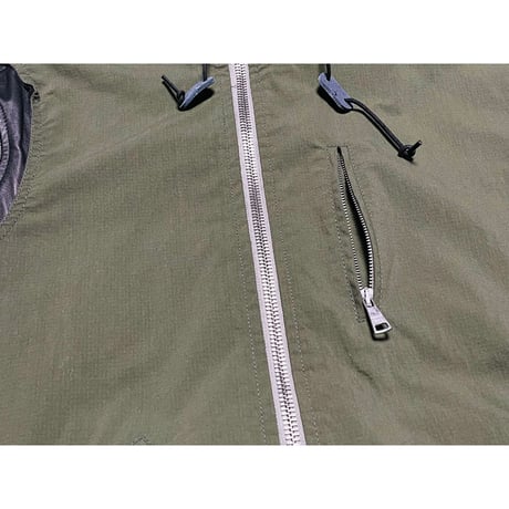 タグ付き美品 MADE IN ITALY製 GIORGIO BRATO レザー切り返しミリタリージャケット カーキ×ブラック 48サイズ
