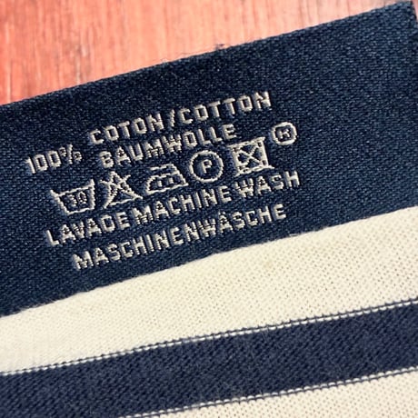 ▲訳あり商品▲ MADE IN FRANCE製 SAINT JAMES ボーダー柄 半袖Tシャツ ホワイト×ネイビー SMサイズ