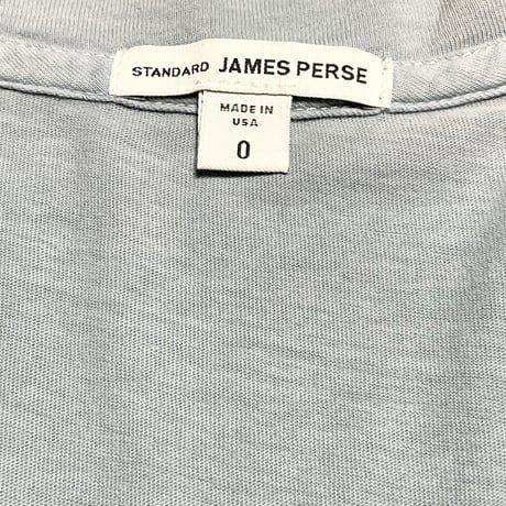 ▲訳あり商品▲ 【TOMORROWLAND取り扱い】MADE IN USA製 STANDARD JAMES PERSE VネックTシャツ ブルーグレー 0/Sサイズ