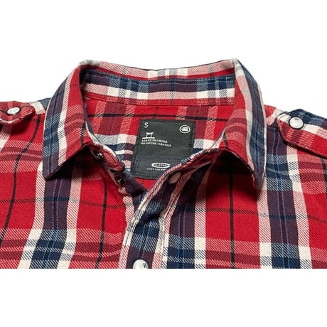 G-STAR RAW 長袖チェックシャツ レッド Sサイズ