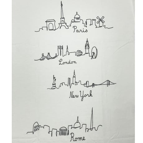 ★新品★ MADE IN ITALY製 MAGLIA「VIAGGIO」ロゴプリント クルーネックTシャツ ホワイト