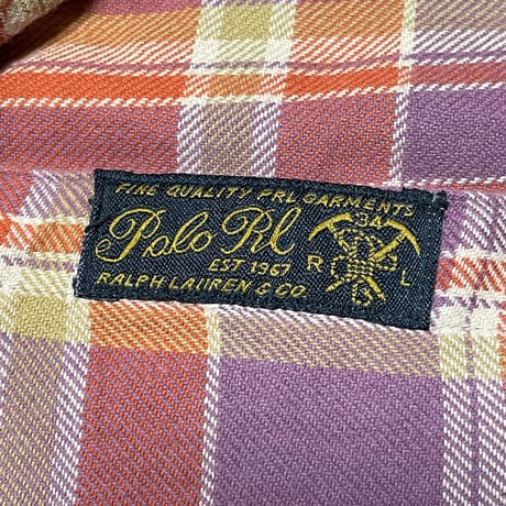 Polo by Ralph Lauren 長袖チェック柄エポーレットシャツ マルチカラー Mサイズ