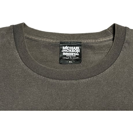 MICHAEL JACKSON THE IMMORTAL WORLD TOUR BY CIRQUE DU SOLEIL オフィシャルTシャツ チャコールグレー XLサイズ