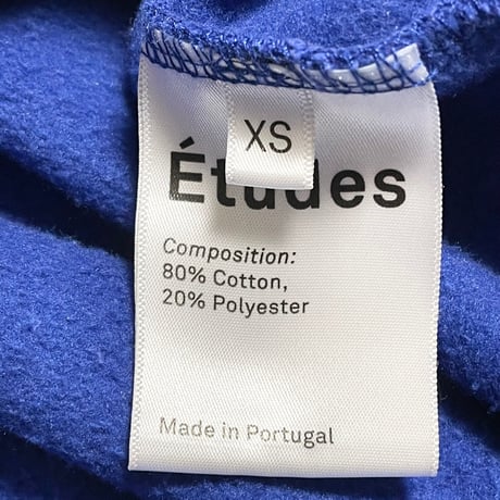 MADE IN PORTUGAL製 Études studio スウェットトレーナー ブルー XSサイズ