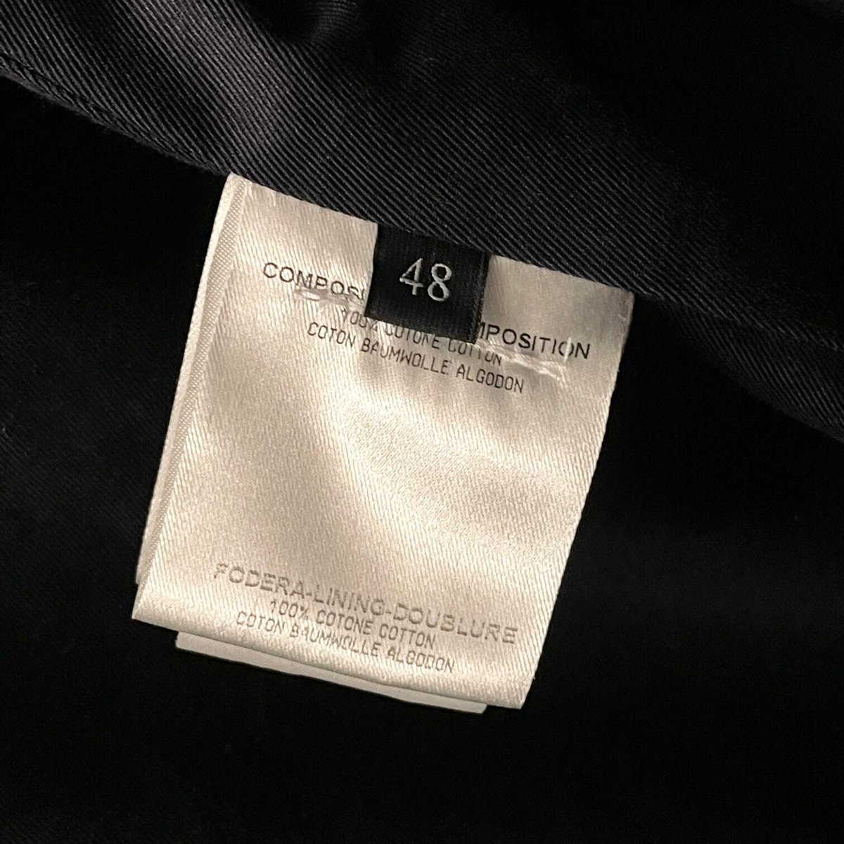 MADE IN ITALY製 GUCCI ベルベットPコート ブラック 48サイズ MADE IN ITALY製 GUCCI ベルベットPコート ブラック 48サイズ
