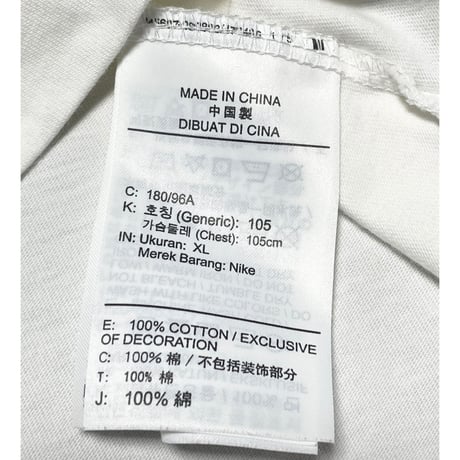 AIR JORDAN TOKYOロゴ半袖Tシャツ ホワイト XLサイズ