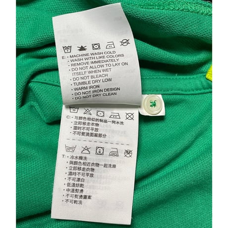 NIKE スニーカーロゴ半袖鹿の子ポロシャツ グリーン Mサイズ
