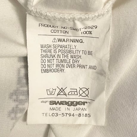 MADE IN JAPAN製 SWAGGER TKNY プリントTシャツ ホワイト XXLサイズ
