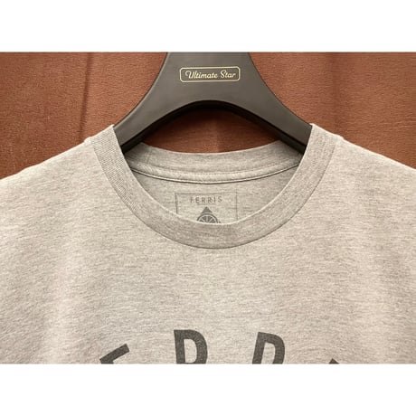 MADE IN USA製 FERRIS BROOKLYN NY 半袖プリントTシャツ グレー Sサイズ