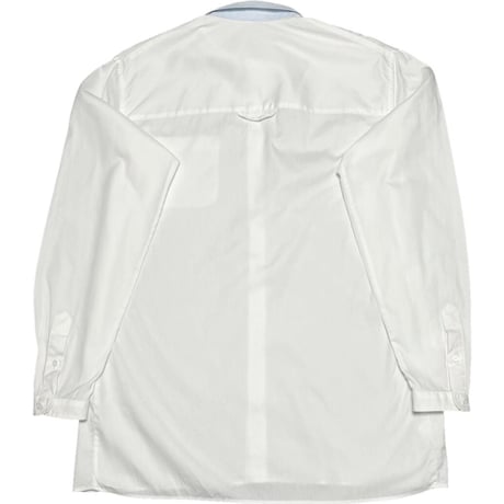 【三越伊勢丹取り扱い】 CARVEN 長袖クレリックシャツ ホワイト 2サイズ