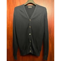 ▲訳あり商品▲ MADE IN GREAT BRITAIN製 JOHN SMEDLEY メリノウールカーディガン ネイビー Sサイズ