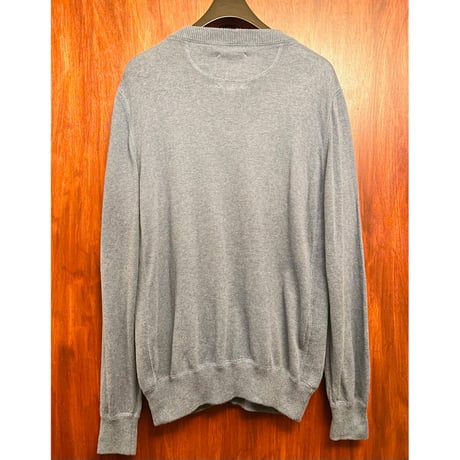 MADE IN ITALY製 FRANKLIN MARSHALL Knitwear コットンカーディガン ペールブルー XLサイズ