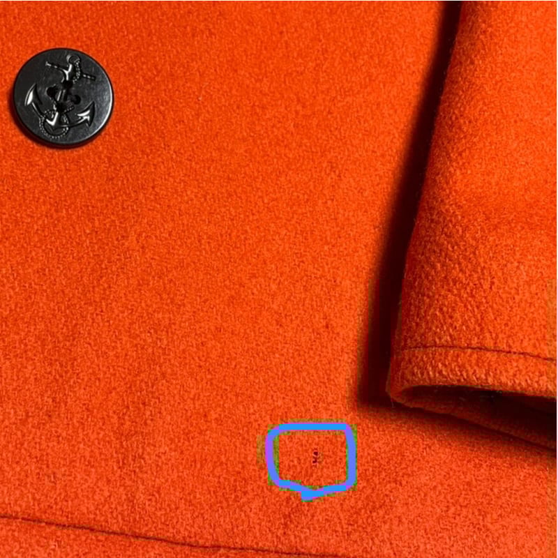 MADE IN USA製 ANCHOR COLLECTION ウールPコート オレンジ 38R