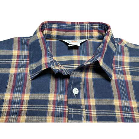 MADE IN USA製 LEVI'S 長袖チェックシャツ ネイビー Sサイズ相当