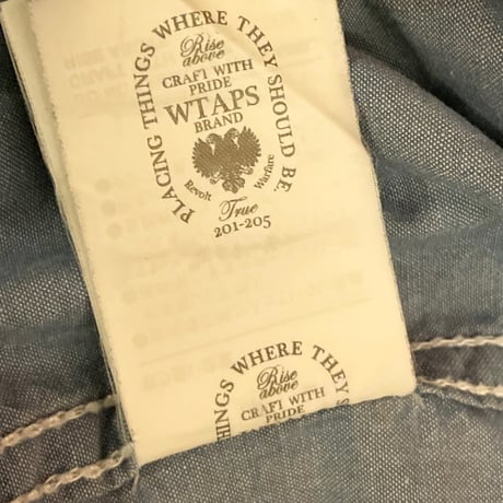 MADE IN JAPAN製 WTAPS 長袖ダンガリーシャツ ライトインディゴ Mサイズ