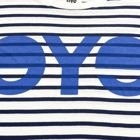MADE IN FRANCE製 eYe JUNYA WATANABE MAN × SAINT JAMES Wネームボーダー柄カットソー ホワイト×ネイビー Sサイズ