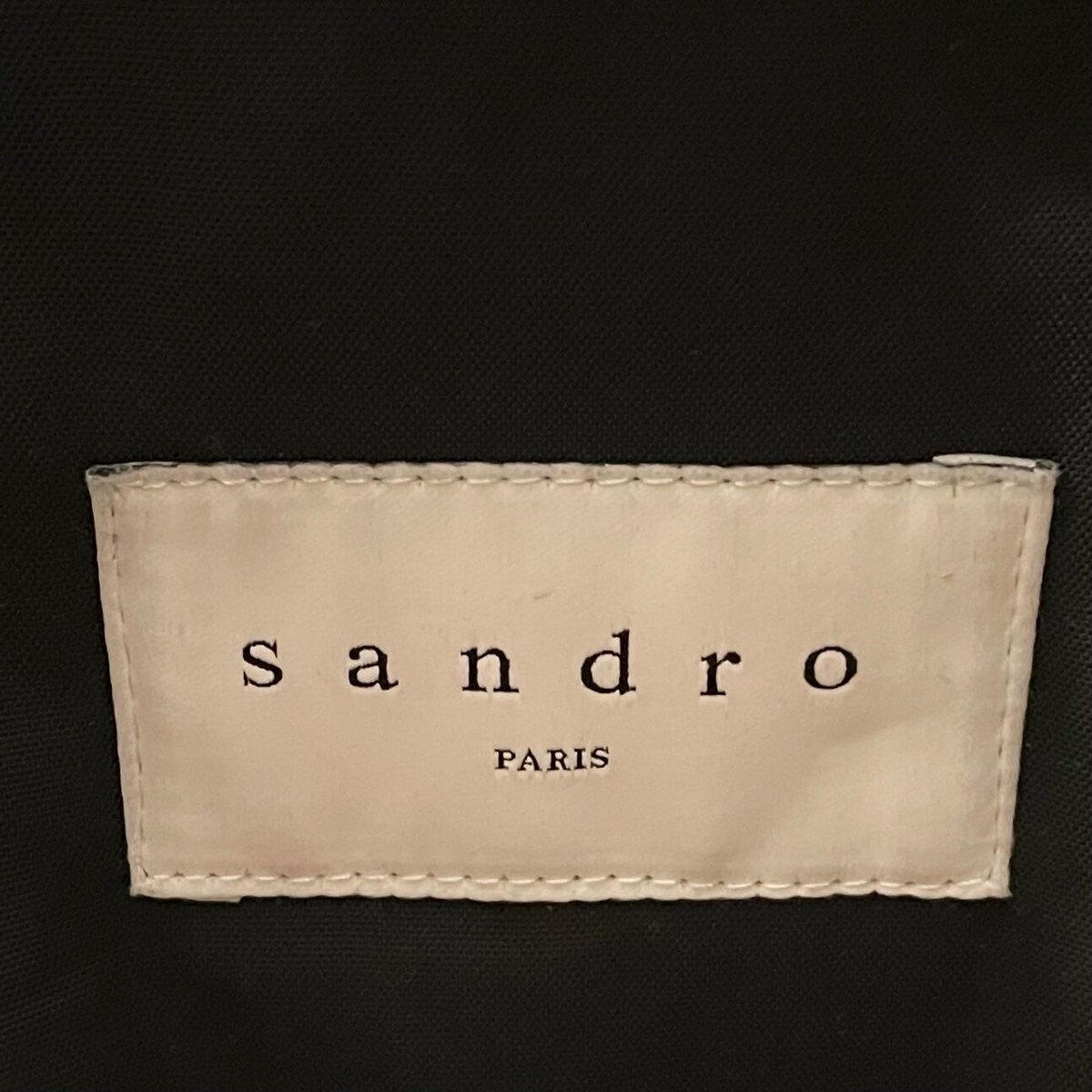 sandro PARIS コヨーテファー付き中綿コットンジャケット ネイビー XSサイズ | ...