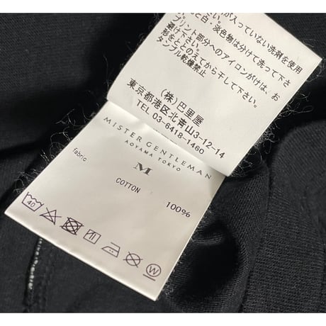 MISTERGENTLEMAN 胸ポケット付き半袖Tシャツ ブラック Mサイズ