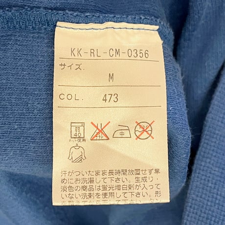 90s～00s インパクト21製 Polo by Ralph Lauren CUSTOM FIT 半袖ニットポロシャツ ブルー Mサイズ