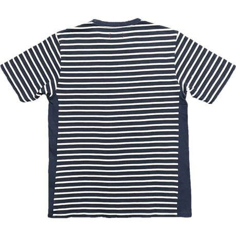 MADE IN JAPAN製 CASH CA ENGLAND ボーダー柄半袖ニットTシャツ ホワイト×ネイビー Sサイズ