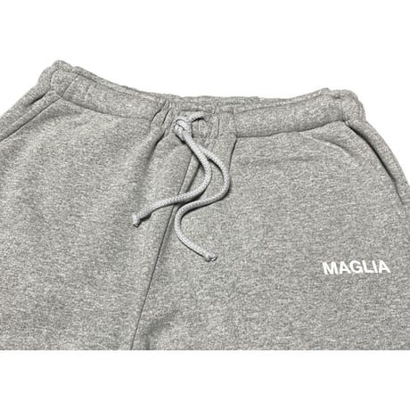 ★新品★ MADE IN ITALY製 MAGLIA ロゴプリント裏起毛スウェットパンツ グレー M～XLサイズ ユニセックス