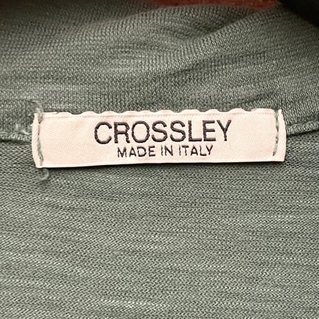 MADE IN ITALY製 CROSSLEY 半袖ニットポロシャツ グリーン Mサイズ