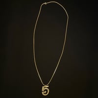 5ペンダントヘッド付きネックレス ゴールド