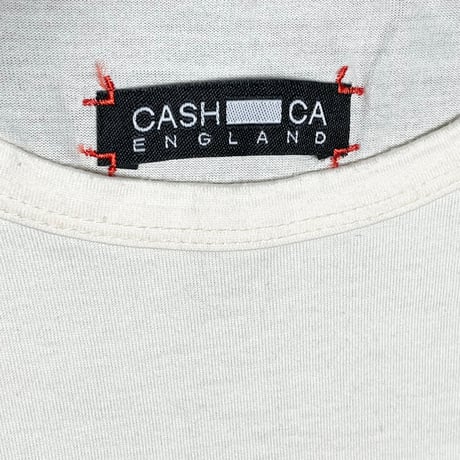 MADE IN JAPAN製 CASH CA ENGLAND 長袖ボーダーシャツ ホワイト×オレンジ Lサイズ