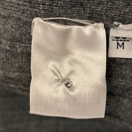 MADE IN ITALY製 Settefili Cashmere ウールカシミヤ ダブルニットジレベスト グレー M/50サイズ