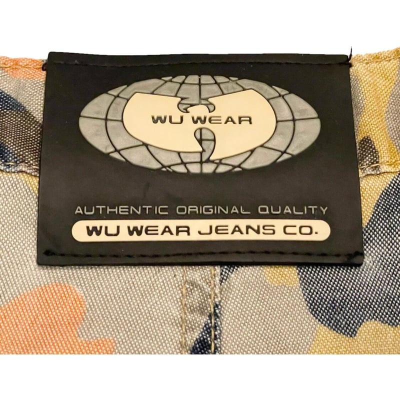 激レア WU WEAR JEANS 迷彩カーゴハーフパンツ マルチカラー W34サイズ