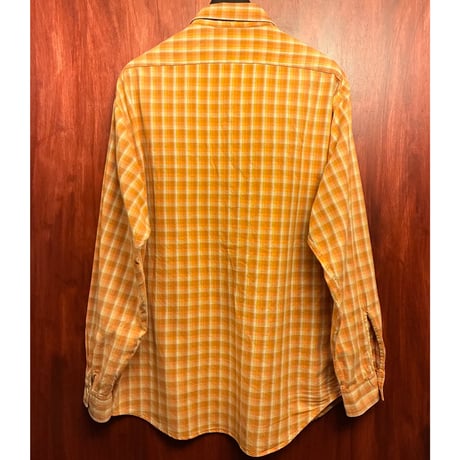MADE IN PORTUGAL製 90s Levi's AMERICA'S ORIGINAL チェック柄 長袖シャツ オレンジ Mサイズ