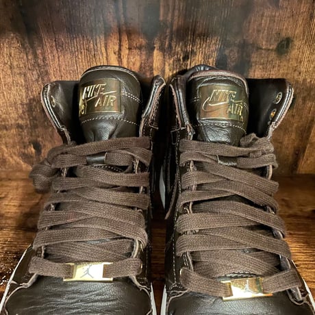 激レア NIKE AIR JORDAN 1 Pinnacle Baroque Brown クロコ型押しレザースニーカー ダークブラウン US10.5/28.5cm