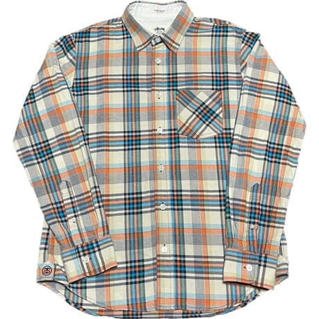 STUSSY DELUXE HAND TAILORED 長袖チェックシャツ マルチカラー Mサイズ
