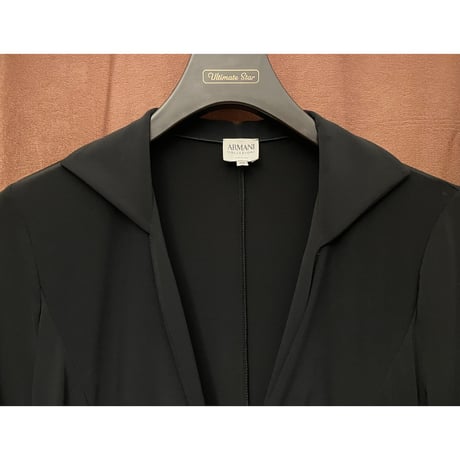 MADE IN ITALY製 ARMANI COLLEZIONI 襟付きワンピース ブラック 42サイズ