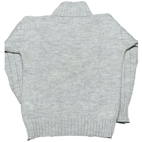 【JSWORKS取り扱い】MADE IN ENGLAND製 Alderney ハイネックニットセーター ライトグレー Mサイズ