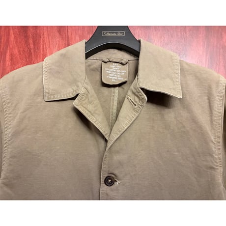 【JOURNAL STANDARD 取り扱い】 MADE IN USA製 S.K.U. SAVE KHAKI UNITED コットンリネンステンカラーコート カーキ Sサイズ