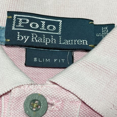 ▲訳あり商品▲ Polo By Ralph Lauren ダメージ加工ポロシャツ ピンク Sサイズ