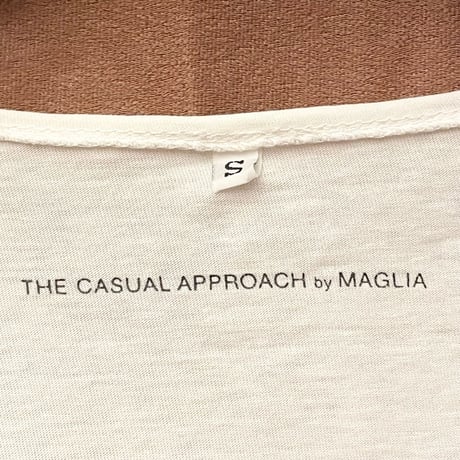 MADE IN ITALY製 MAGLIA PER DIRE ti amo VネックTシャツ ホワイト Sサイズ