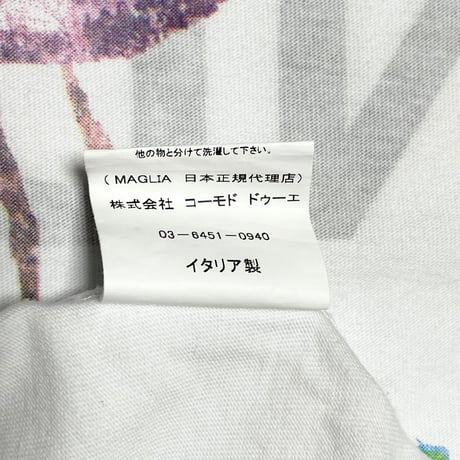 ★新品★ MADE IN ITALY製 MAGLIA「ZOO」ロゴプリント クルーネックTシャツ ホワイト ユニセックス