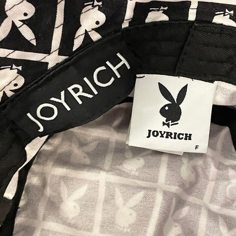 JOYRICH × PLAYBOY 総柄バケットハット ブラック×ホワイト