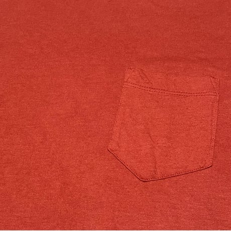 MADE IN USA製 JOURNAL STANDARD CALIFORNIA ポケット付きクルーネック半袖Tシャツ エンジ Lサイズ