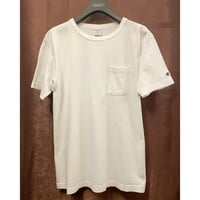 MADE IN USA製 Champion T1011 ヘビーウェイトポケット付き半袖Tシャツ ホワイト Mサイズ