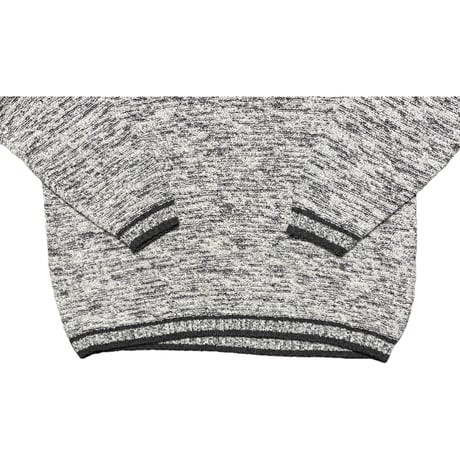 MADE IN ITALY製 BARNEYS NEWYORK 襟付きVネックセーター ホワイト×ブラック 46サイズ